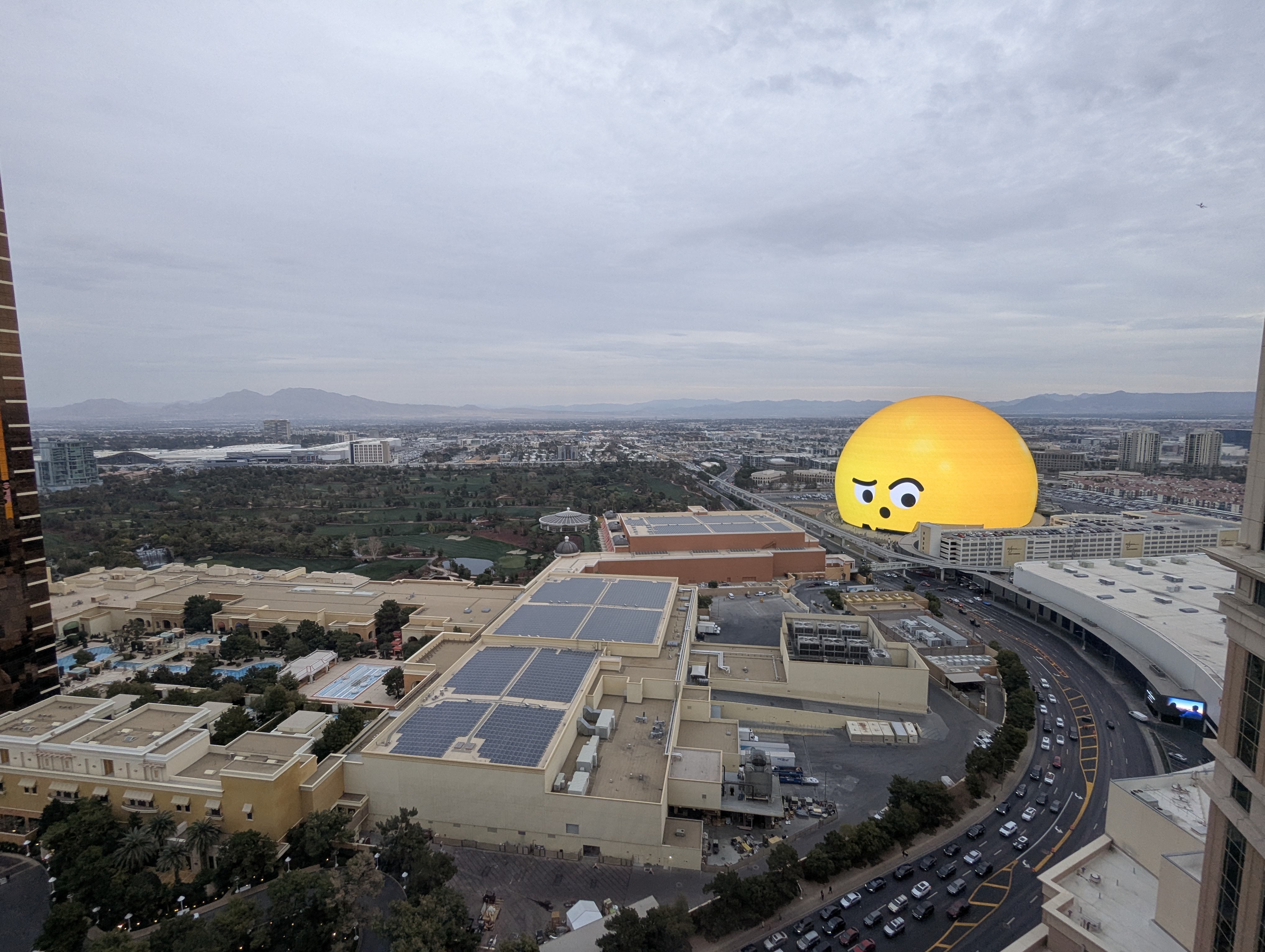 Las Vegas, The Sphere as seen from The Venetian